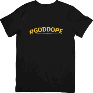 BLACK GODDOPE TEE W/ YELLOW  LOGO