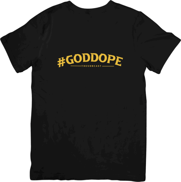 BLACK GODDOPE TEE W/ YELLOW  LOGO