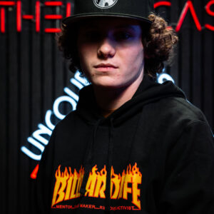 BLACK BILLWARDLIFE FLAMES HOODIE