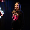 BLACK BILLWARDLIFE HOODIE WITH DARK PINK ICON - Image 2