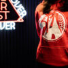 RED BILLWARDLIFE HOODIE WITH WHITE ICON - Image 5