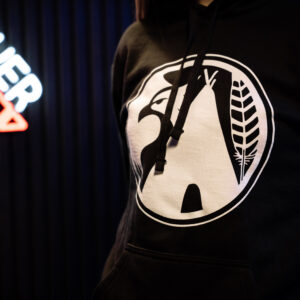 BLACK BILLWARDLIFE HOODIE WITH LIGHT PINK  ICON