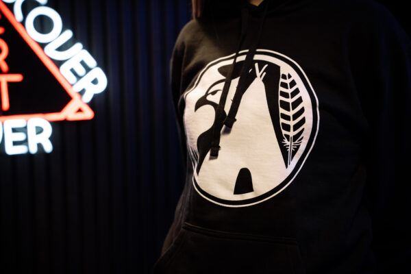 BLACK BILLWARDLIFE HOODIE WITH LIGHT PINK  ICON