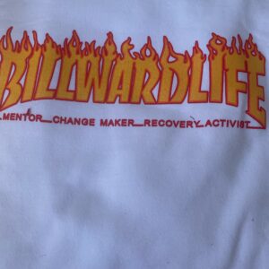 WHITE BILLWARDLIFE FLAMES HOODIE